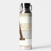 Rustisch hout en letter waterfles (Achterkant)