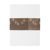 Rustisch hout en licht uitnodigingen wikkel (Achterkant Voorbeeld)