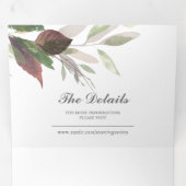 Rustisch hout en olie in één bruiloft drieluik uitnodiging (Binnenzijde eerst)