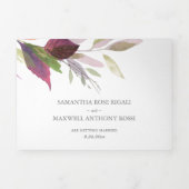 Rustisch hout en olie in één bruiloft drieluik uitnodiging (Cover)