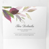 Rustisch hout en olie in één bruiloft drieluik uitnodiging (Binnenzijde eerst)