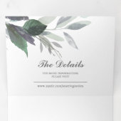 Rustisch hout en olie in één bruiloft drieluik uitnodiging (Binnenzijde eerst)