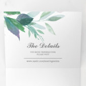 Rustisch hout en olie in één bruiloft drieluik uitnodiging (Binnenzijde eerst)