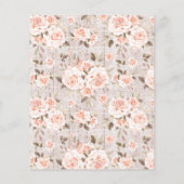 Rustisch hout en  Rozen Shabby Scrapbook Paper Flyer (Achterkant)