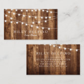 Rustisch hout en vliegers Gepersonaliseerd monogra Visitekaartje (Voorkant / Achterkant)