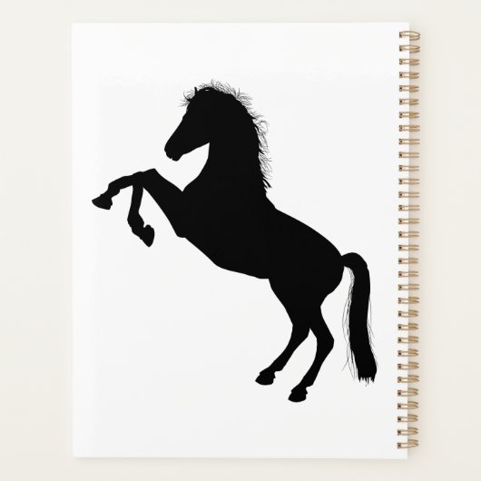 Rustisch hout en wilde paarden planner (Achterkant)