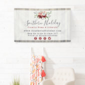 Rustisch hout en Zuidelijk Land Cotton Boutique Spandoek (Insitu)