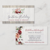 Rustisch hout en Zuidelijk Land Cotton Boutique Visitekaartje (Voorkant / Achterkant)