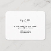 Rustisch hout en zwart met zilververlichting visitekaartje (Achterkant)