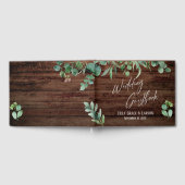 Rustisch hout Eucalyptus Handschrift Guestbook Gastenboek (Volledig)