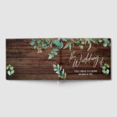 Rustisch hout Eucalyptus Handschrift Guestbook Gastenboek (Volledig)