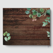 Rustisch hout Eucalyptus Handschrift Guestbook Gastenboek (Achterkant)
