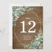 Rustisch hout Eucalyptus Weddenschap groot tabelnu (Achterkant)