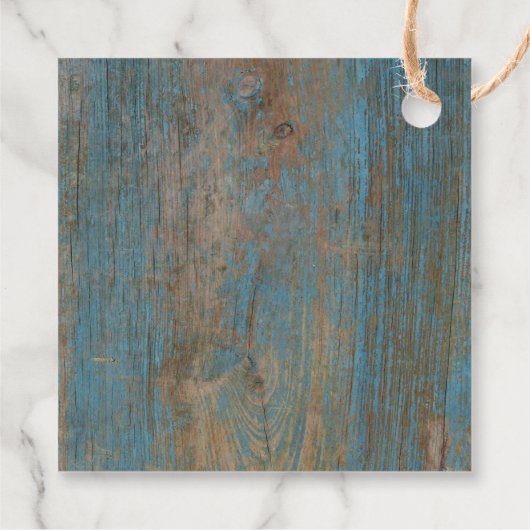 Rustisch hout Feliz dia en tu Santo Bedankjes Labels (Achterkant)