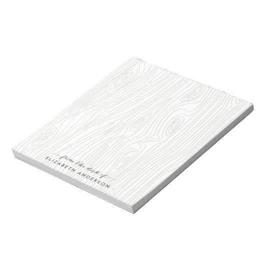 Rustisch Hout Grain Gepersonaliseerd Notitieblok (Linkerzijde)