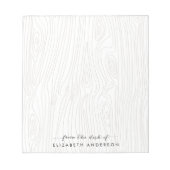 Rustisch Hout Grain Gepersonaliseerd Notitieblok (Voorkant)