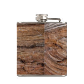 Rustisch hout heupfles (Achterkant)