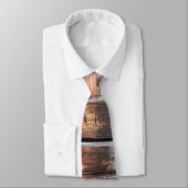 Rustisch hout + Initialen Groomsmen Gift Stropdas (Gebonden)