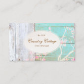 Rustisch hout Land Cottage  Boutique Visitekaartje (Voorkant)