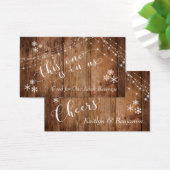 Rustisch hout, lichte en neusvlokken, Drink Ticket Visitekaartje (Bureau)