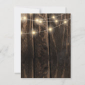 Rustisch hout met een taartwacht kaart (Achterkant)