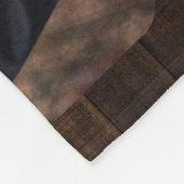 Rustisch hout met Gold Tone Afstuderen Foto Fleece Deken (Hoek)