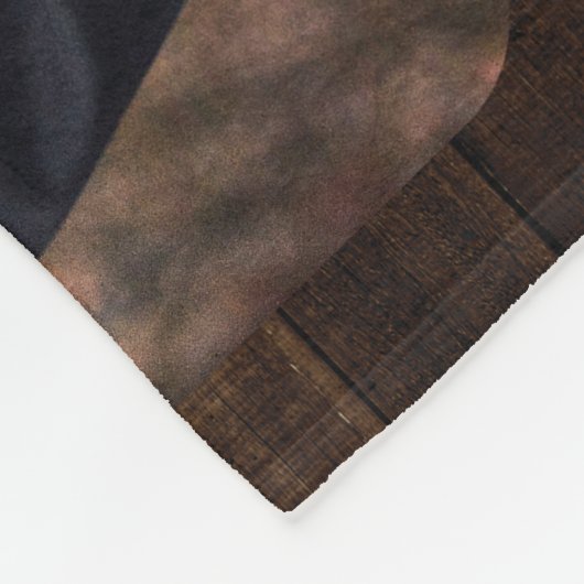 Rustisch hout met Gold Tone Afstuderen Foto Fleece Deken (Hoek)