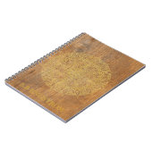 RUSTISCH HOUT MET GOLDEN MANDALA - NAAM NOTITIEBOEK (Linkerzijde)