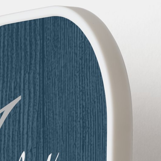 Rustisch hout Nautical Blue Anchor Monogram Pickleball Paddle (Links Detail)