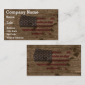 Rustisch hout over het gehele Amerikaanse Visiteka Visitekaartje (Voorkant / Achterkant)