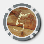 Rustisch hout pokerchips (Achterkant)