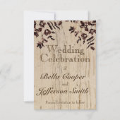 Rustisch hout save the date (Voorkant)