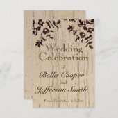 Rustisch hout save the date (Voorkant / Achterkant)