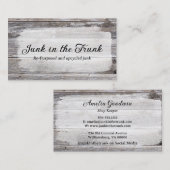 Rustisch hout Shabby  gekleurd hout Visitekaartje (Voorkant / Achterkant)