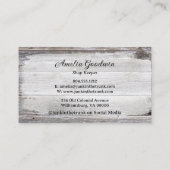 Rustisch hout Shabby  gekleurd hout Visitekaartje (Achterkant)