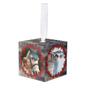 Rustisch hout Traditioneel paardenpet 4 Foto Decoratie (Voorkant hoekig)