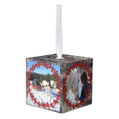 Rustisch hout Traditioneel paardenpet 4 Foto Decoratie (Achter hoekig)