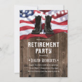 Rustisch hout Vlag van de partij voor militaire af Kaart (Voorkant)