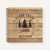 Rustisch Hout Wilderness Vacation Rental Guestbook Notitieboek (Voorkant)