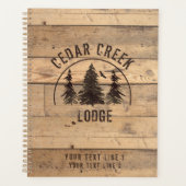 Rustisch hout Wilderness Vacation Rental Planner (Voorkant)