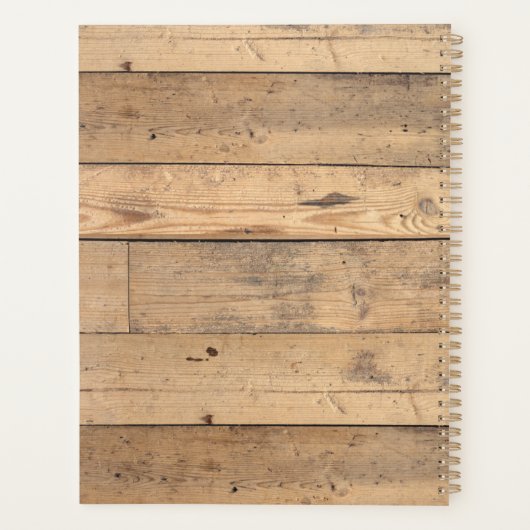 Rustisch hout Wilderness Vacation Rental Planner (Achterkant)