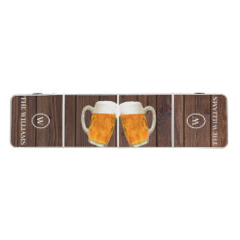 Rustisch Houtbier Eigen monogram Familienaam Beer Pong Tafel