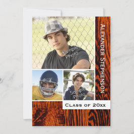 Rustisch houten Afstuderen Kaart