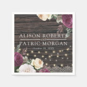 Rustisch houten bruiloft servet (Voorkant)