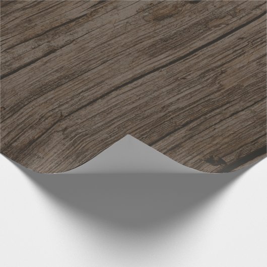 Rustisch houten verdampingspapier met barnenplank cadeaupapier (Hoek)