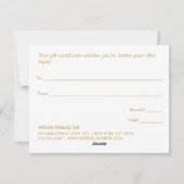 Rustisch houtscheldcertificaat feestdagenkaart (Achterkant)