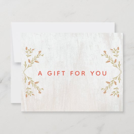 Rustisch houtscheldcertificaat feestdagenkaart (Voorkant)