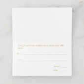 Rustisch houtscheldcertificaat plaatskaartje (Binnenkant ongevouwen)