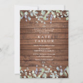 Rustisch houtslijm en Lila Vrijgezellenfeest Kaart (Voorkant)