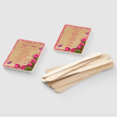 Rustisch houtsroze vlinderprogramma handwaaier (Niet-gemonteerd)